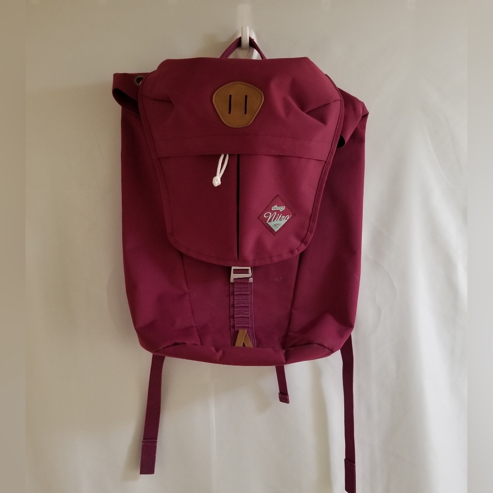 Burgundy Flap Backpack - Stylish Mens Daypack